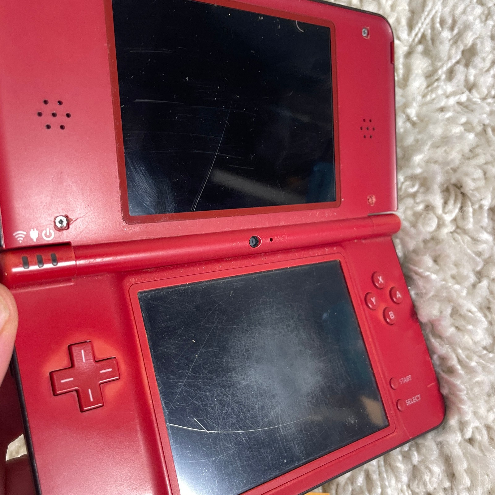 Nintendo DSi XL Red Super Mario Bros. 25th Anniversary Edition UTL-001 PARTS