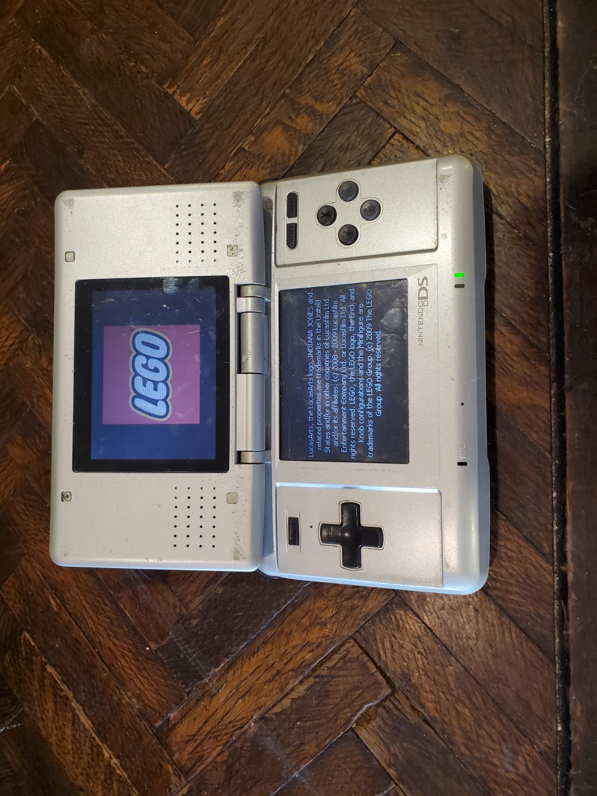Nintendo DS Silver Handheld System, Works, Shows Wear