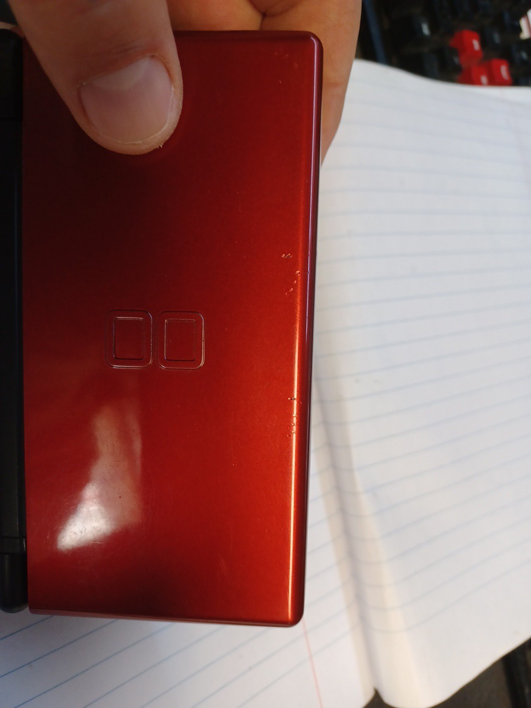 Nintendo DS Lite USG-001 Red/Black Dual Screen Touch Handheld Console- Tested