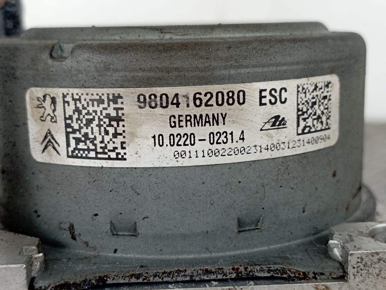 PEUGEOT 208 I CA ,CC 12-19 ABS VALVE/PUMP/CONTROLLER 9804162080