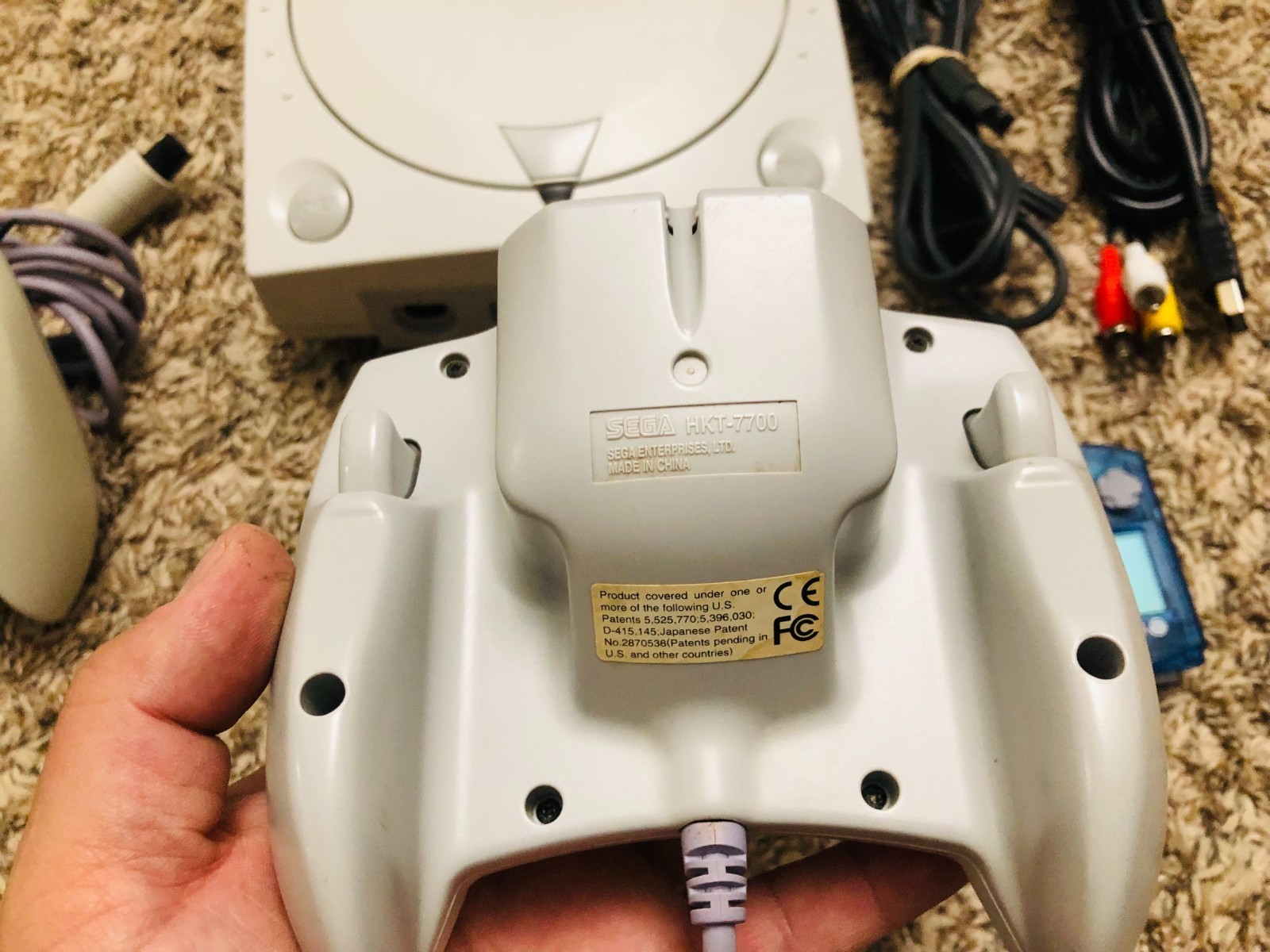 Sega Dreamcast Console System HKT-3020 With 2 Controllers & Memory Card TESTED3!