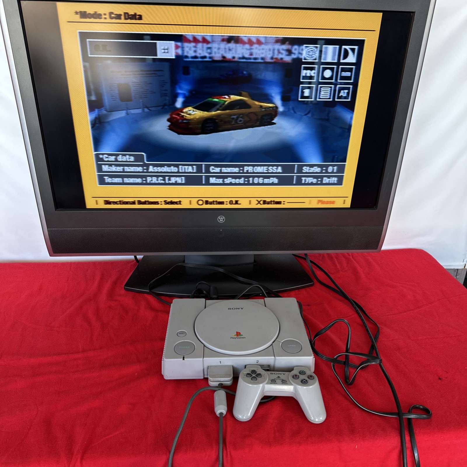 Sony PlayStation 1 System Console PS1 Tested! game not included