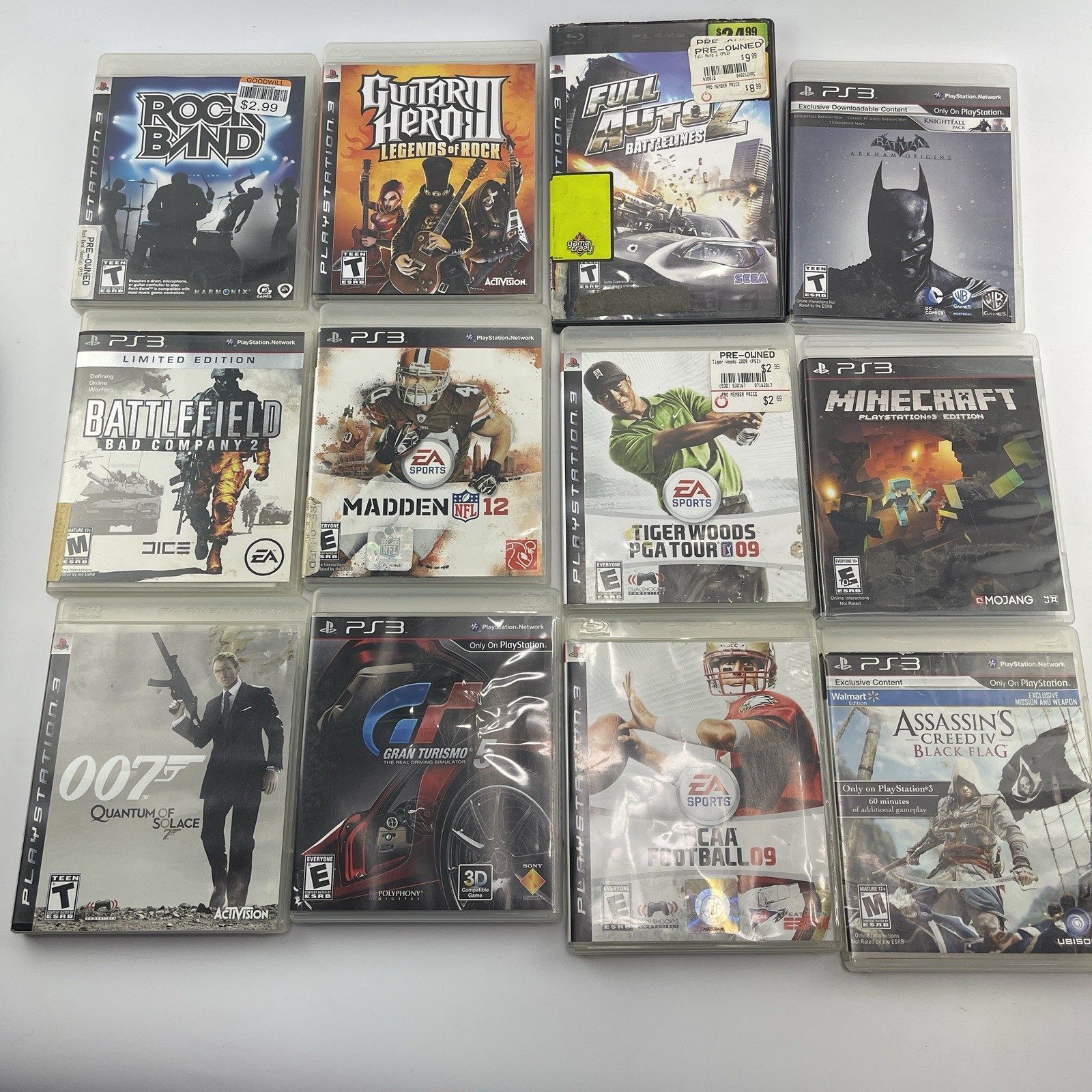 Sony PlayStation 3 Slim CECH-2501A 160GB Console Bundle 12 Games & 1 Controller