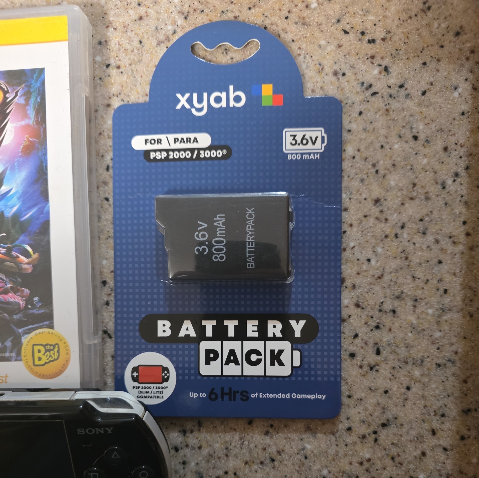 Sony PSP 2001 Black Playstation Console, New Battery, Charger, Monster Hunter.