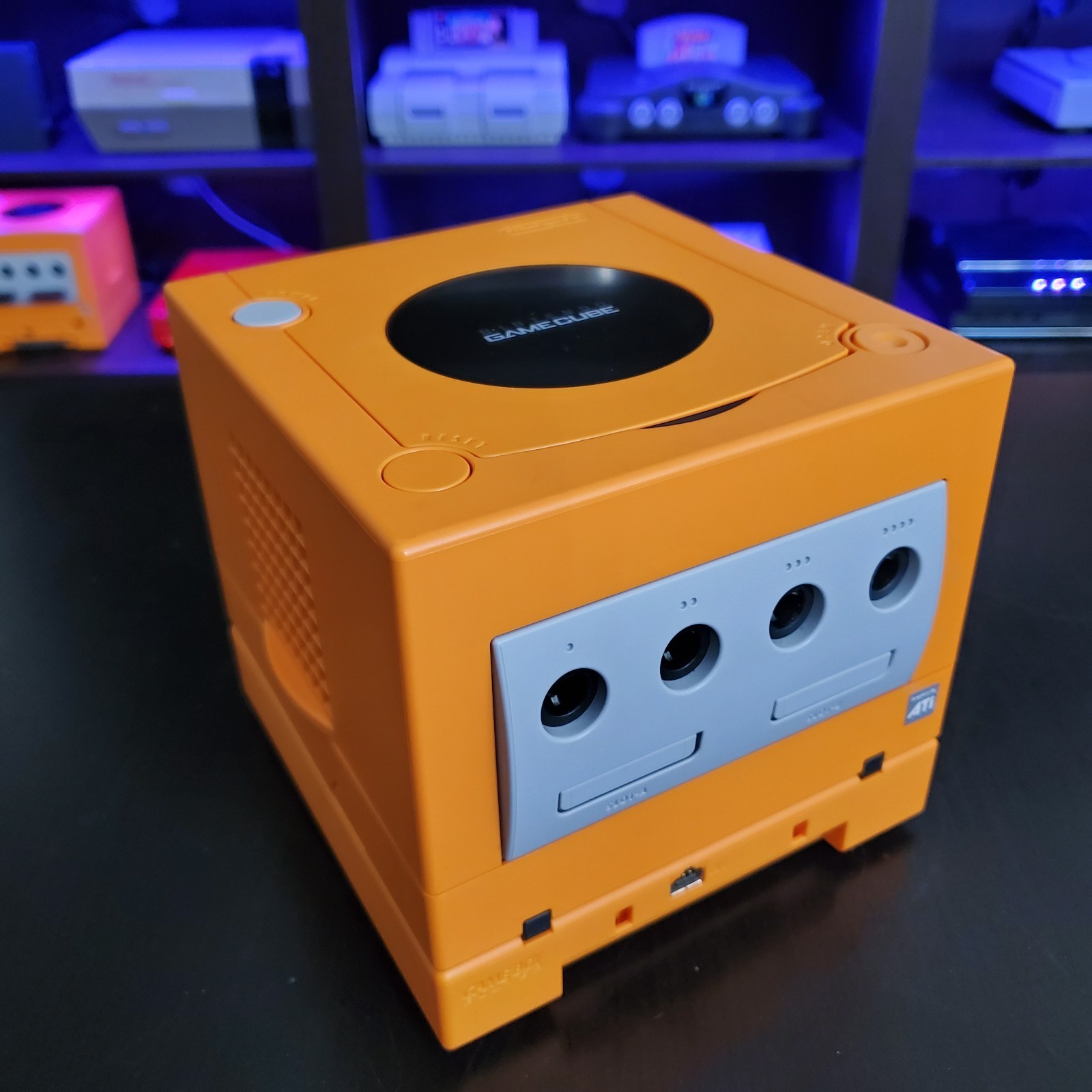Nintendo Spice Orange Gamecube, Region Switch, Gameboy Player and Gameboy
