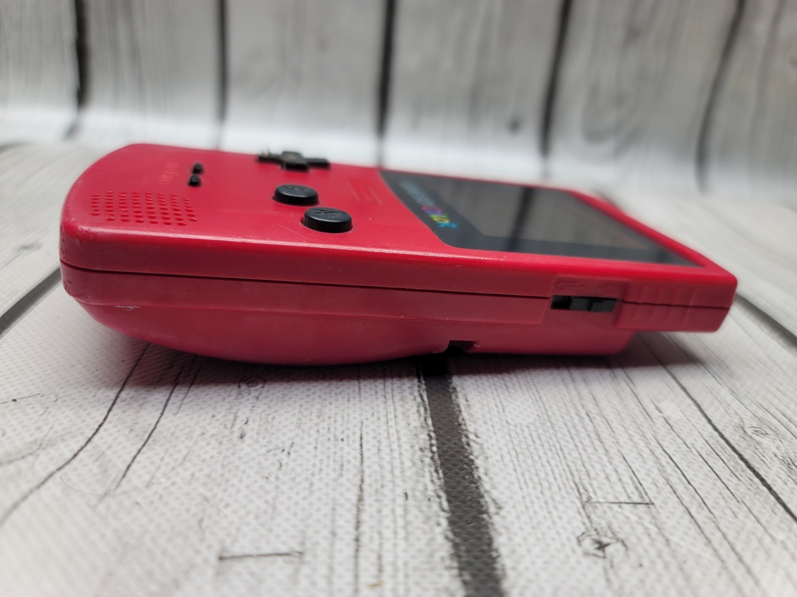 Nintendo Game Boy Color CGB-001 Berry Red Handheld Console As Is For Parts