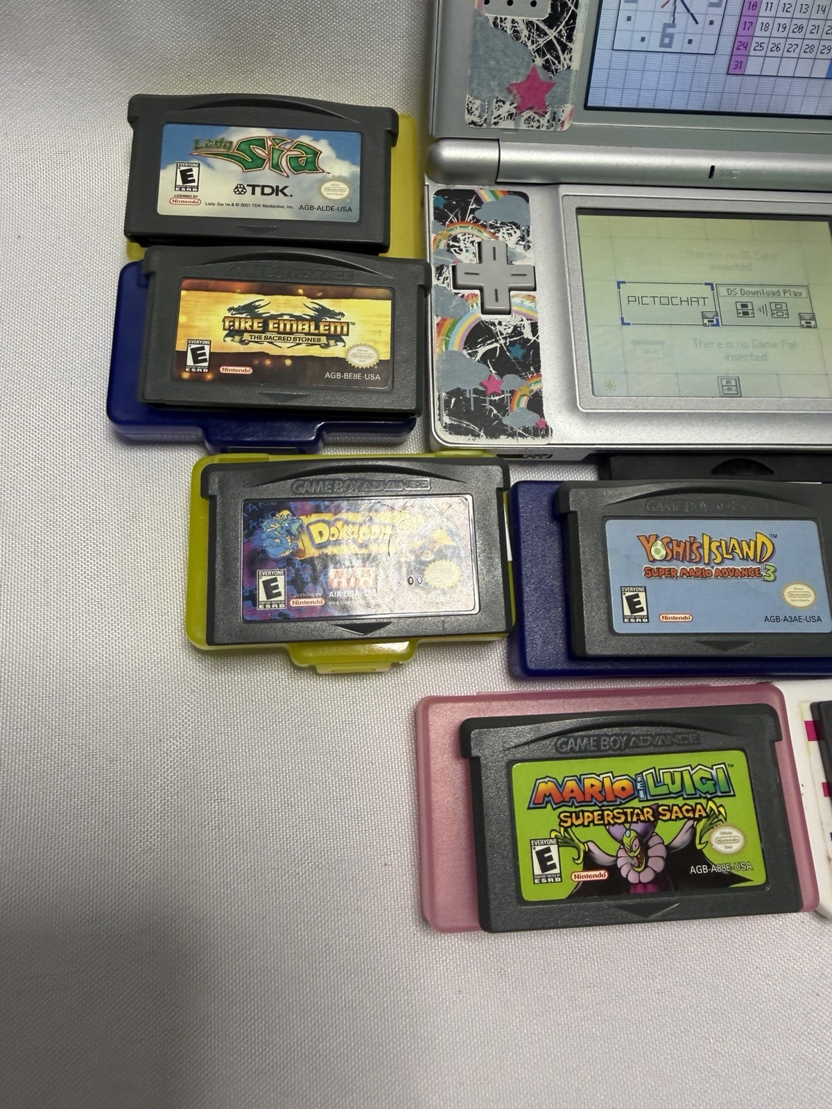 Grey Nintendo DS Lite With 10 Games All T/W No Charger Provided