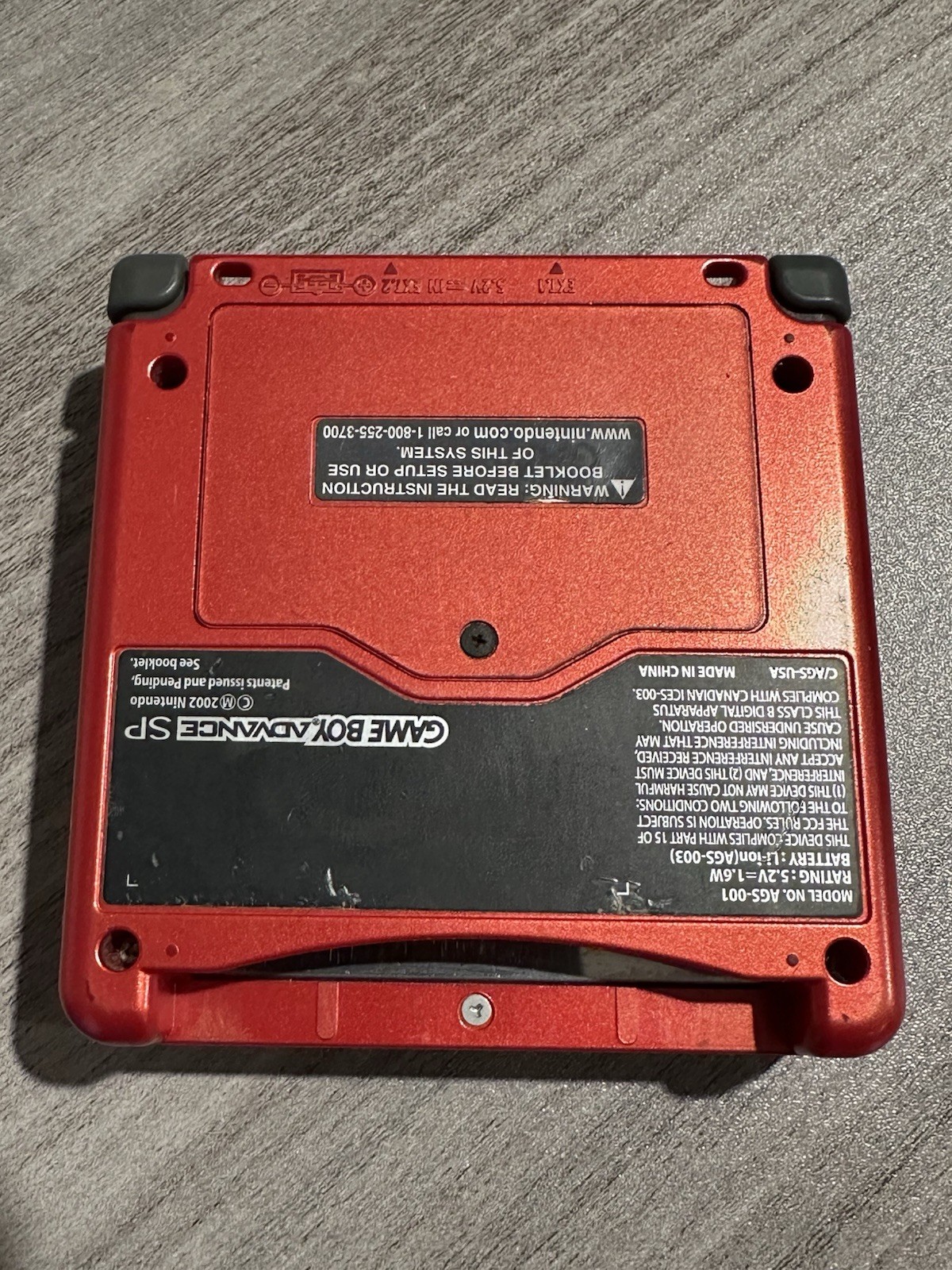 Nintendo Game Boy Advance SP Handheld Video Game Console – Flame Red AGS-001