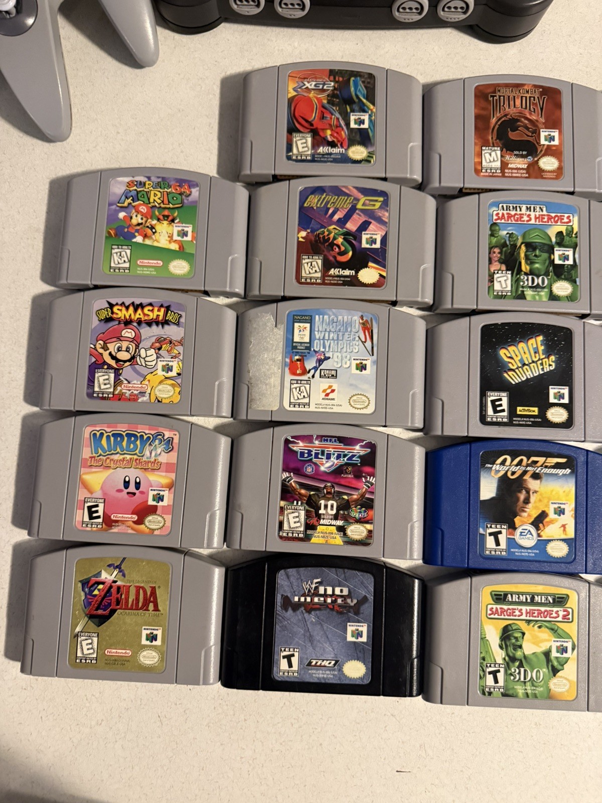 Nintendo 64 N64 Console Bundle w/19 Game 1 controller & hdmi converter box