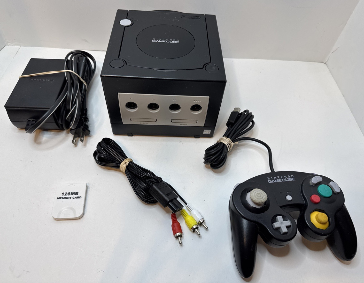 Nintendo GameCube Console OEM Controller & Power Supply W/128 MB Memory ~Tested