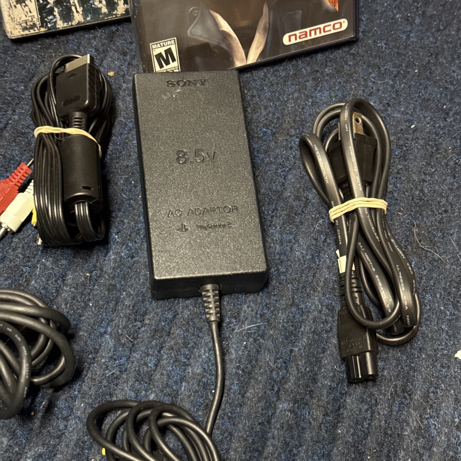 Sony PlayStation 2 PS2 Slim Console SCPH-75001 Bundle OEM Controller + Cables