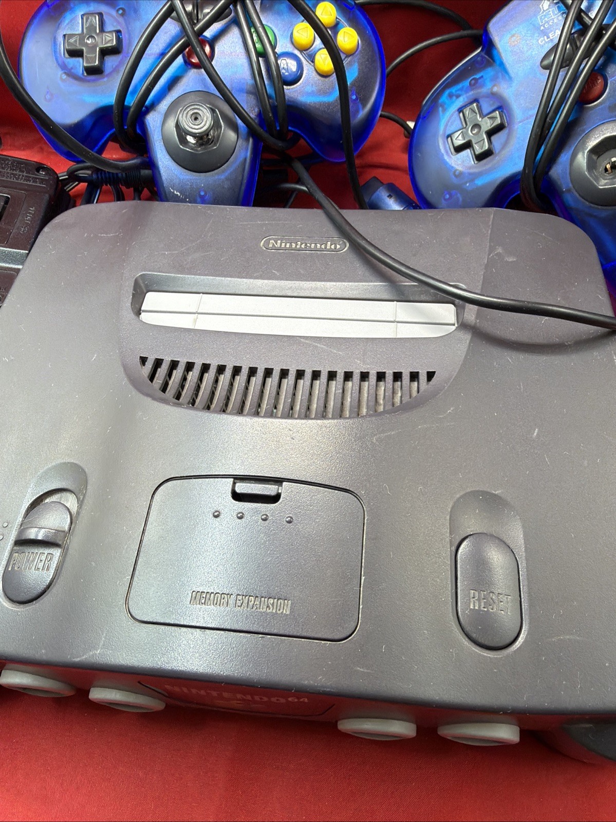 Nintendo 64 N64 System Home Game Console controller & Cords No Expansion Pack