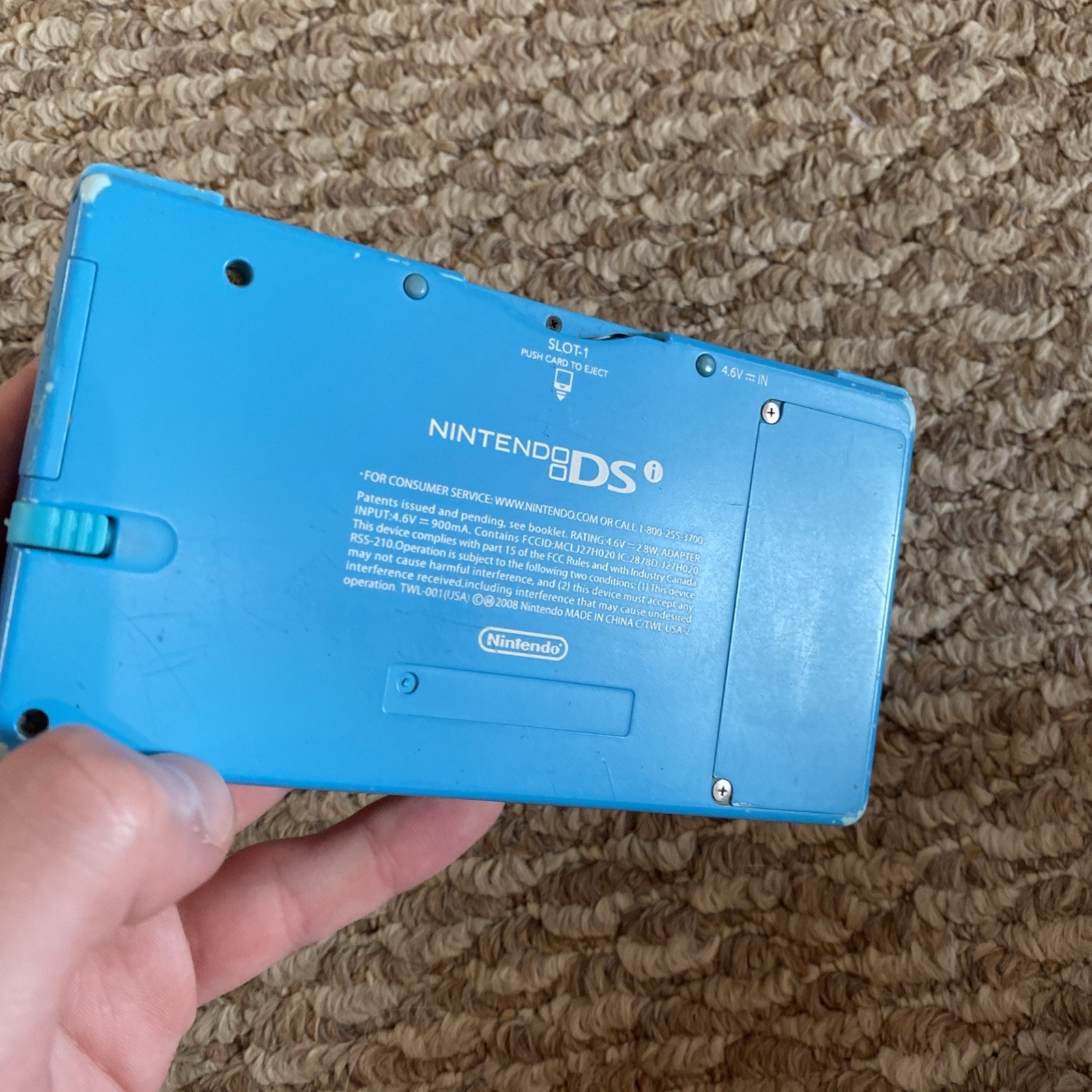 Nintendo DSi Blue Handheld Console Camera/Charger Stylus Tested