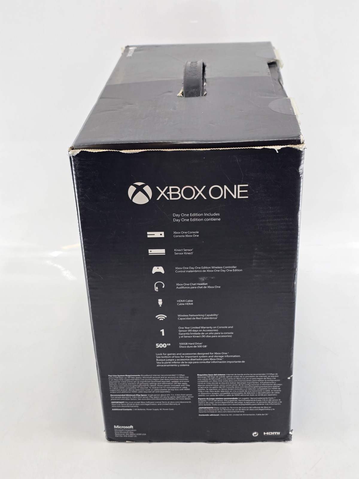 Xbox One Day One Edition Console (Microsoft) W/ Box, Controller & Cords – Tested