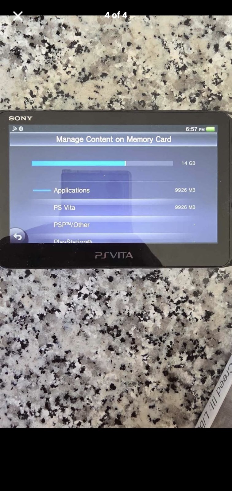 Sony PS Vita PCH-1000 Black 16GB Wi-Fi Bluetooth NTSC-U/C w/2 Games