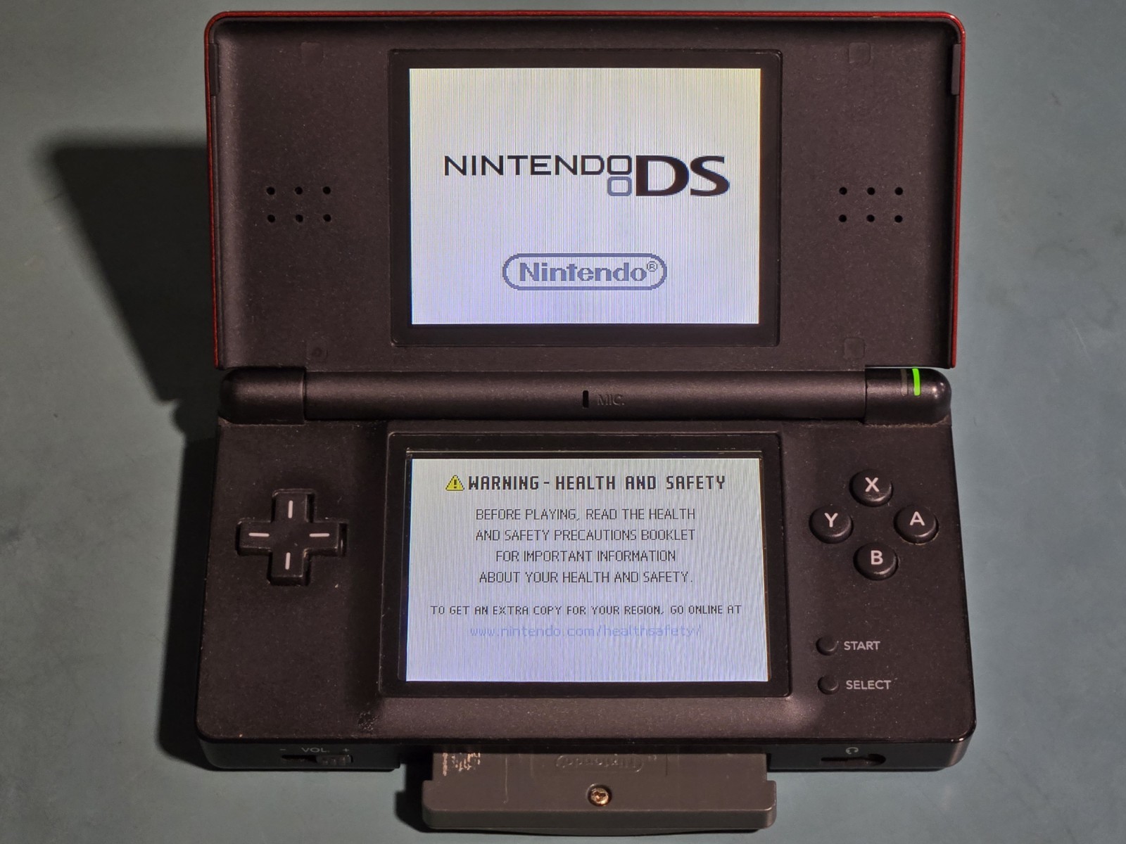Nintendo DS Lite Crimson Red/Black Tested Working Great Condition!
