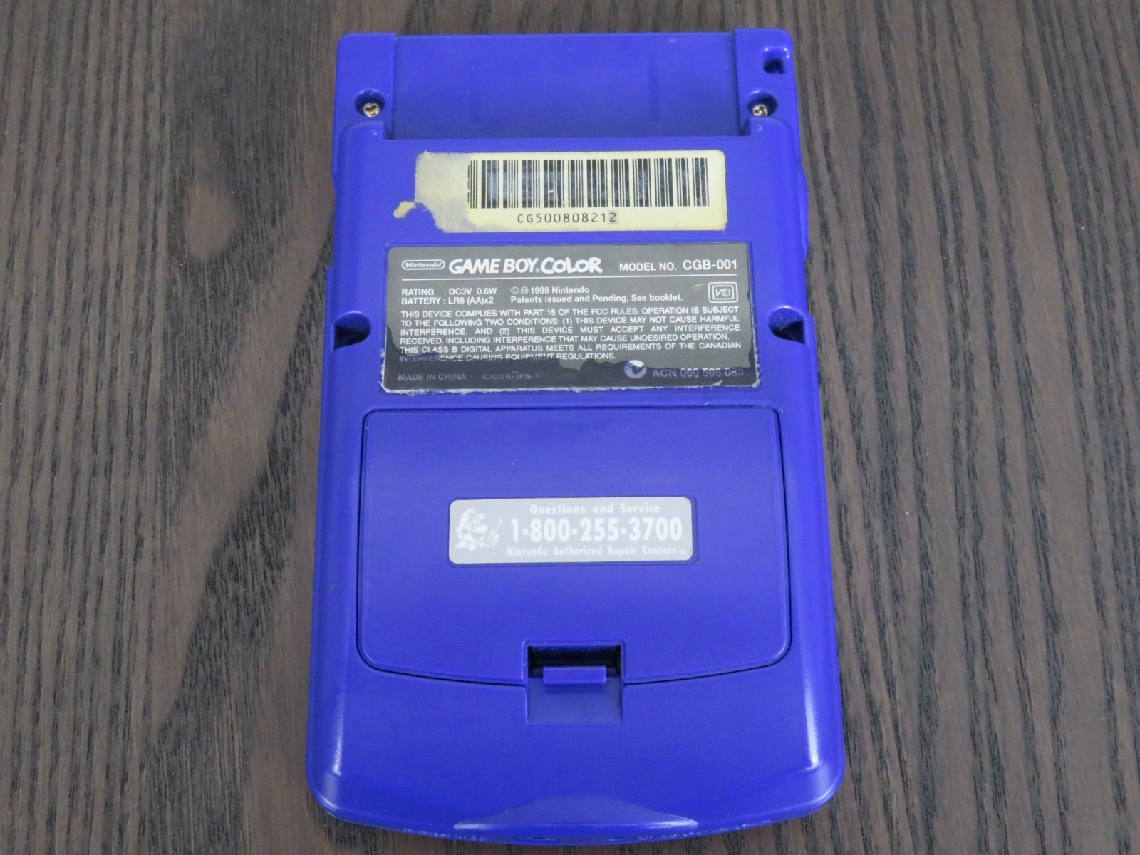 Nintendo Gameboy Game Boy Color CGB-001 Grape Purple Tested Working Excellent