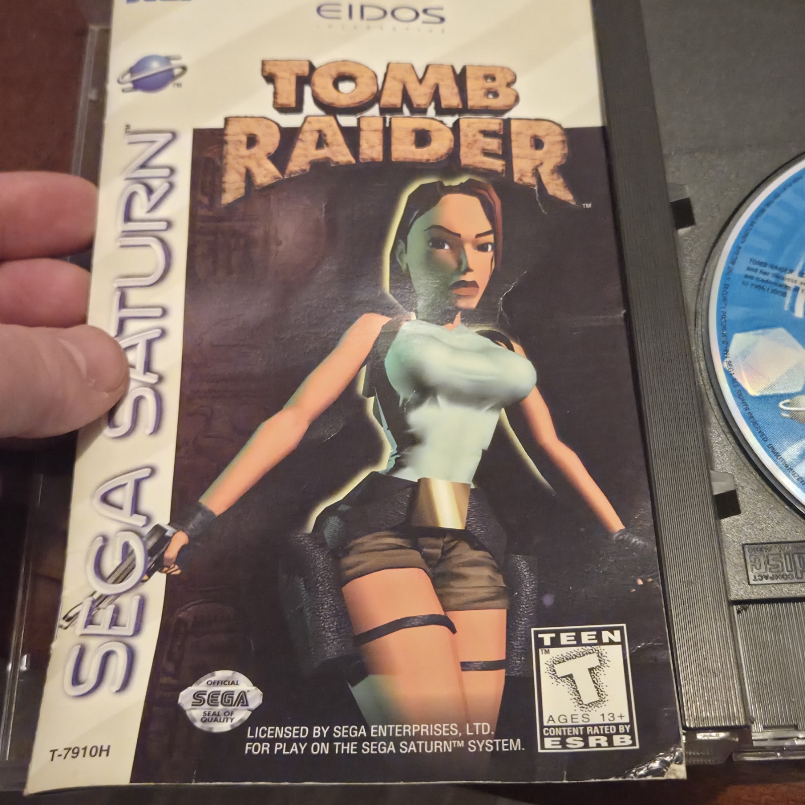 Sega Saturn MK-80000A Black Working With Tomb Raider CIB & Retro Bit Controller