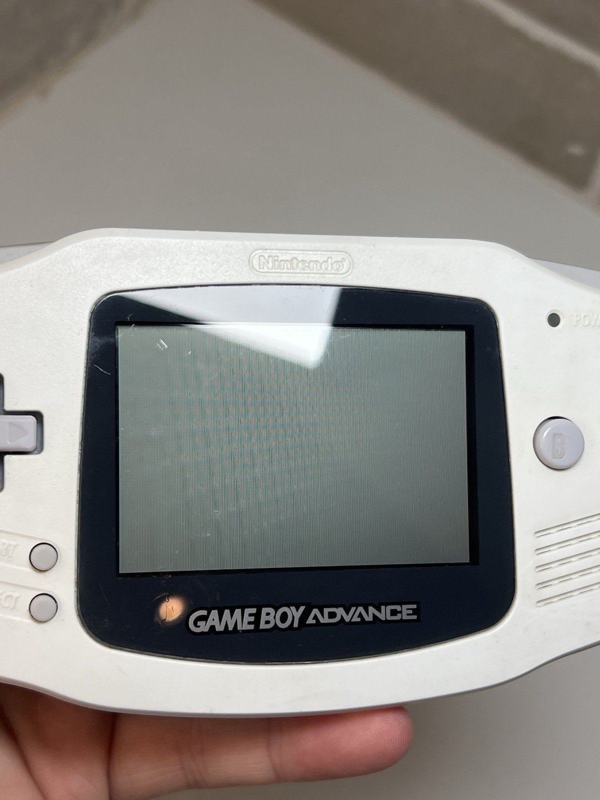 Nintendo Game Boy Advance AGB-001 Handheld White TESTED