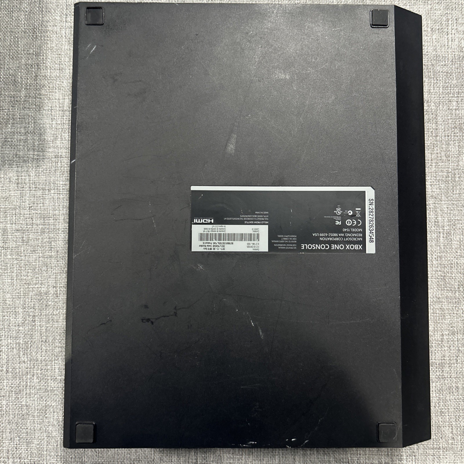 Microsoft Xbox One Console Model 1540 500GB Black w/ Power Supply For Parts