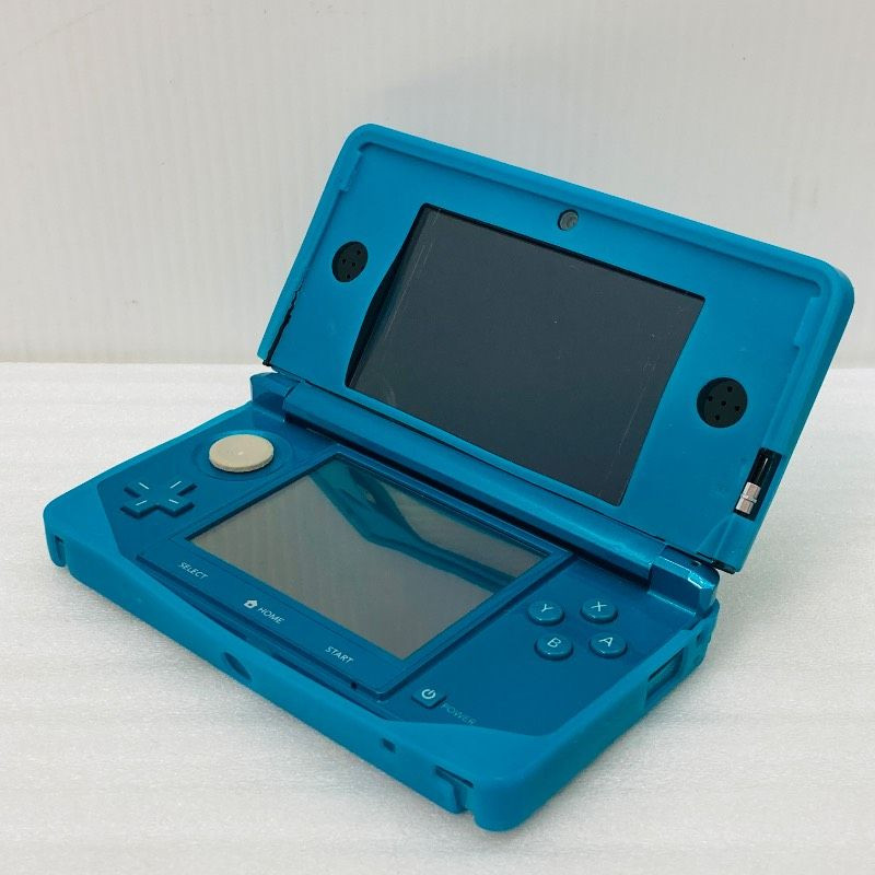 Nintendo 3DS Aqua Blue Handheld Console Charging Dock Bundle NTSC-J Japan 0155