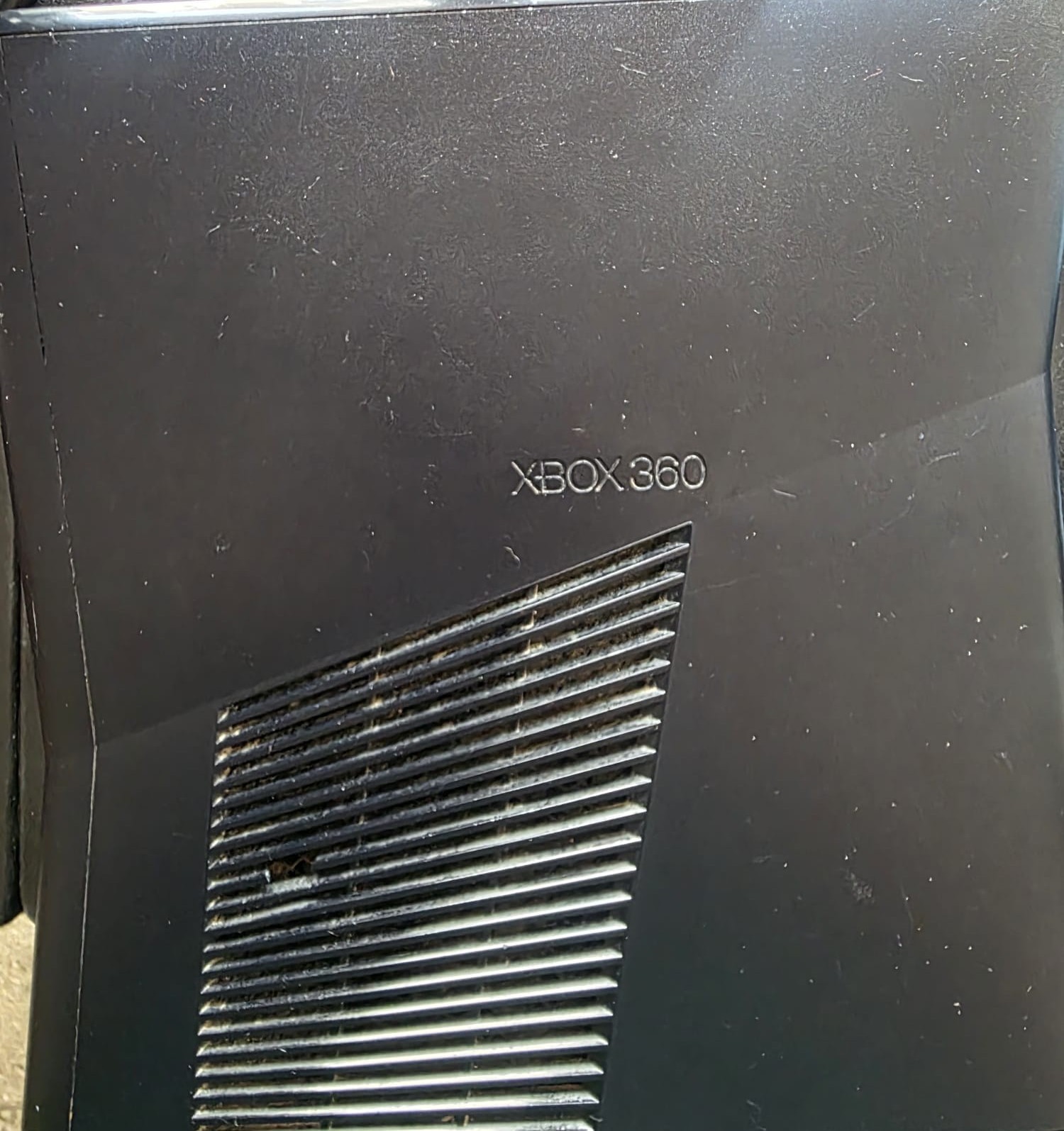Microsoft Xbox 360 S Slim in black ONLY CONSOLE