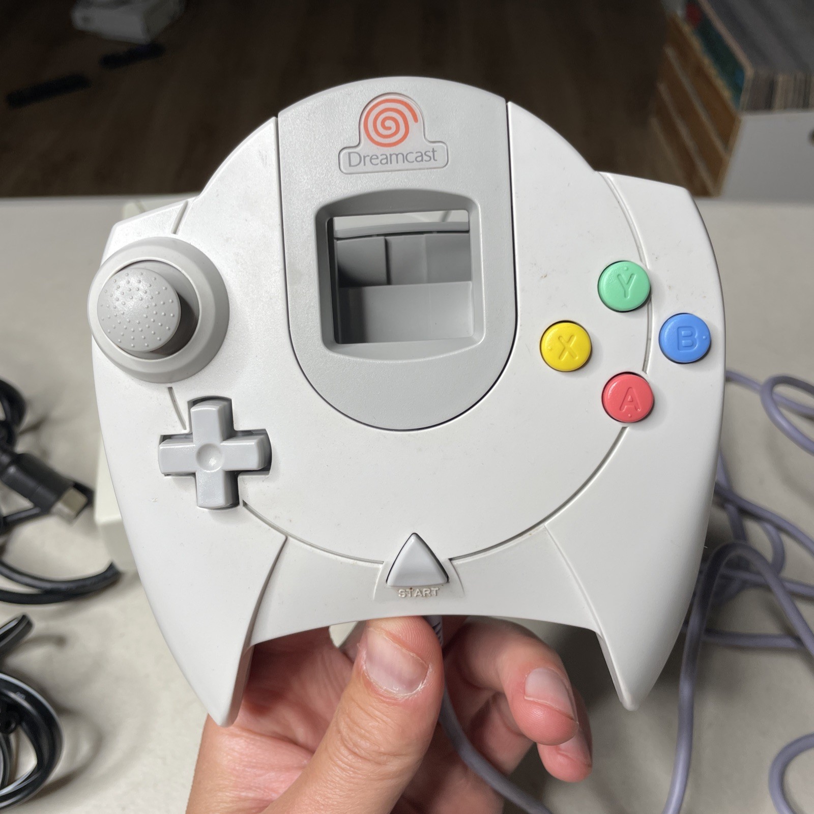 SEGA Dreamcast Console White Hkt-3020 with Controller, Cables, Tested Works