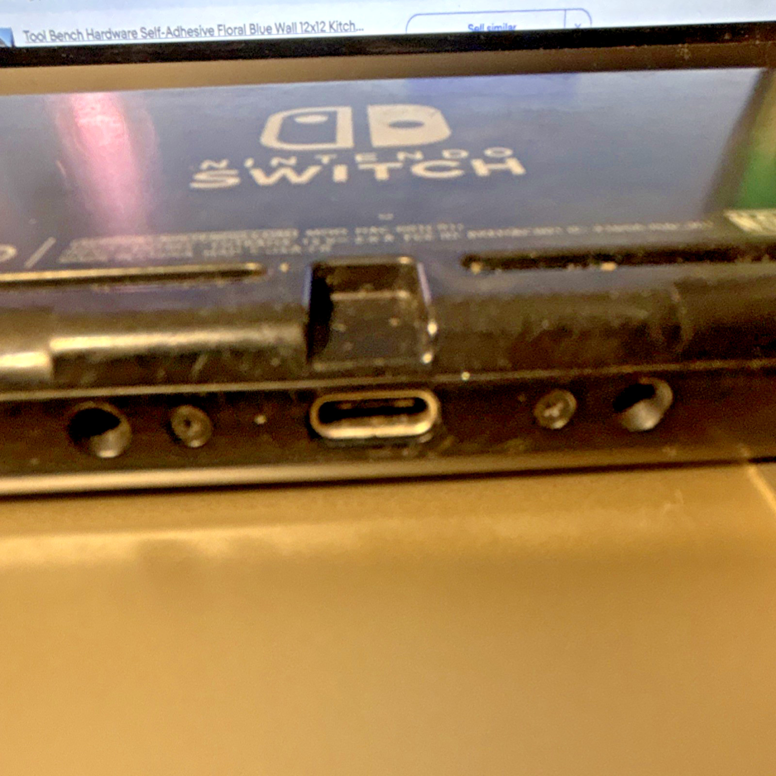 Nintendo Switch Black Handheld Console USB-C microSD Card Slot Jack UNTESTED