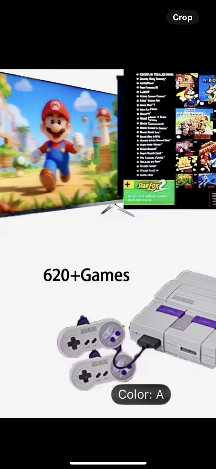 Retro Home Console Built-In 620+ Games Gray/Purple HDMI