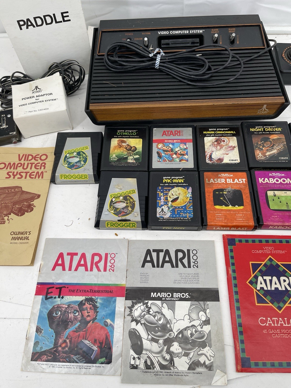 1980 ATARI2600 CX2600A Console With Original Box & Accessories & Games
