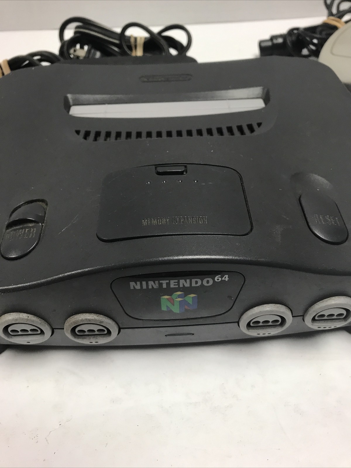 Nintendo 64 N64 System 32MB Console – Gray with 2 controllers – Untested