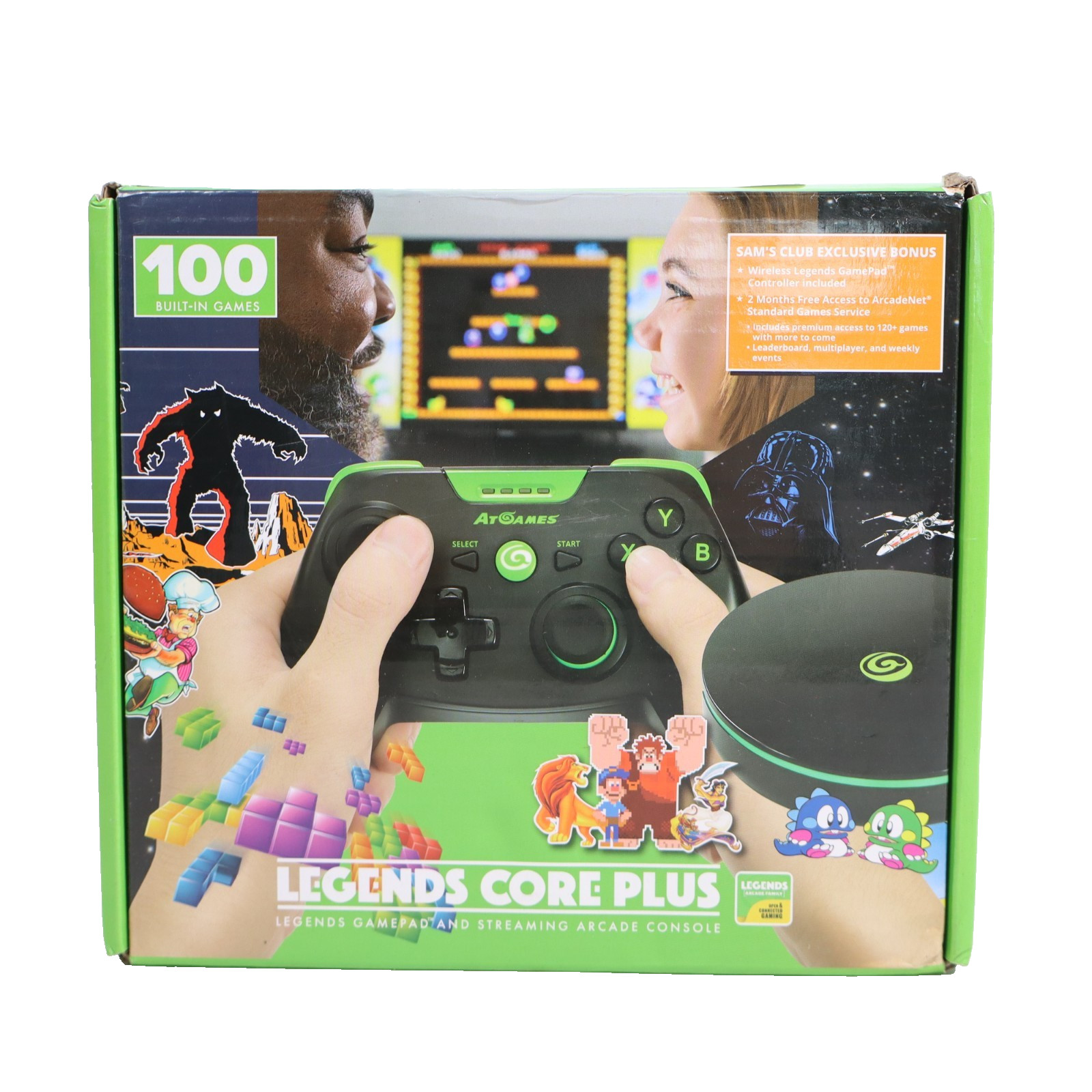 Legends Core Plus by AtGames Gamepad & Streaming Arcade Console with 100 Games