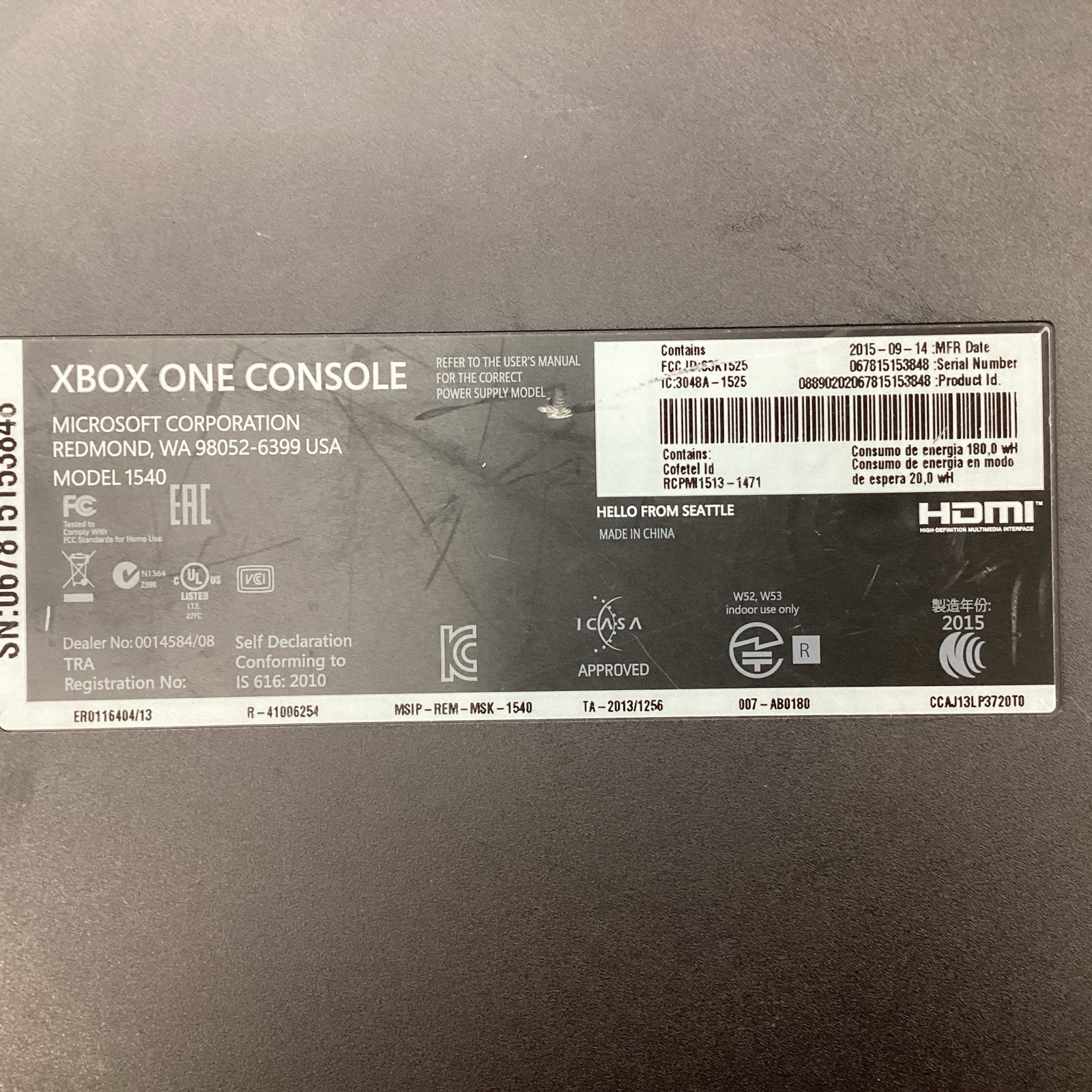 Microsoft Xbox One Day One Edition 500GB Black Console