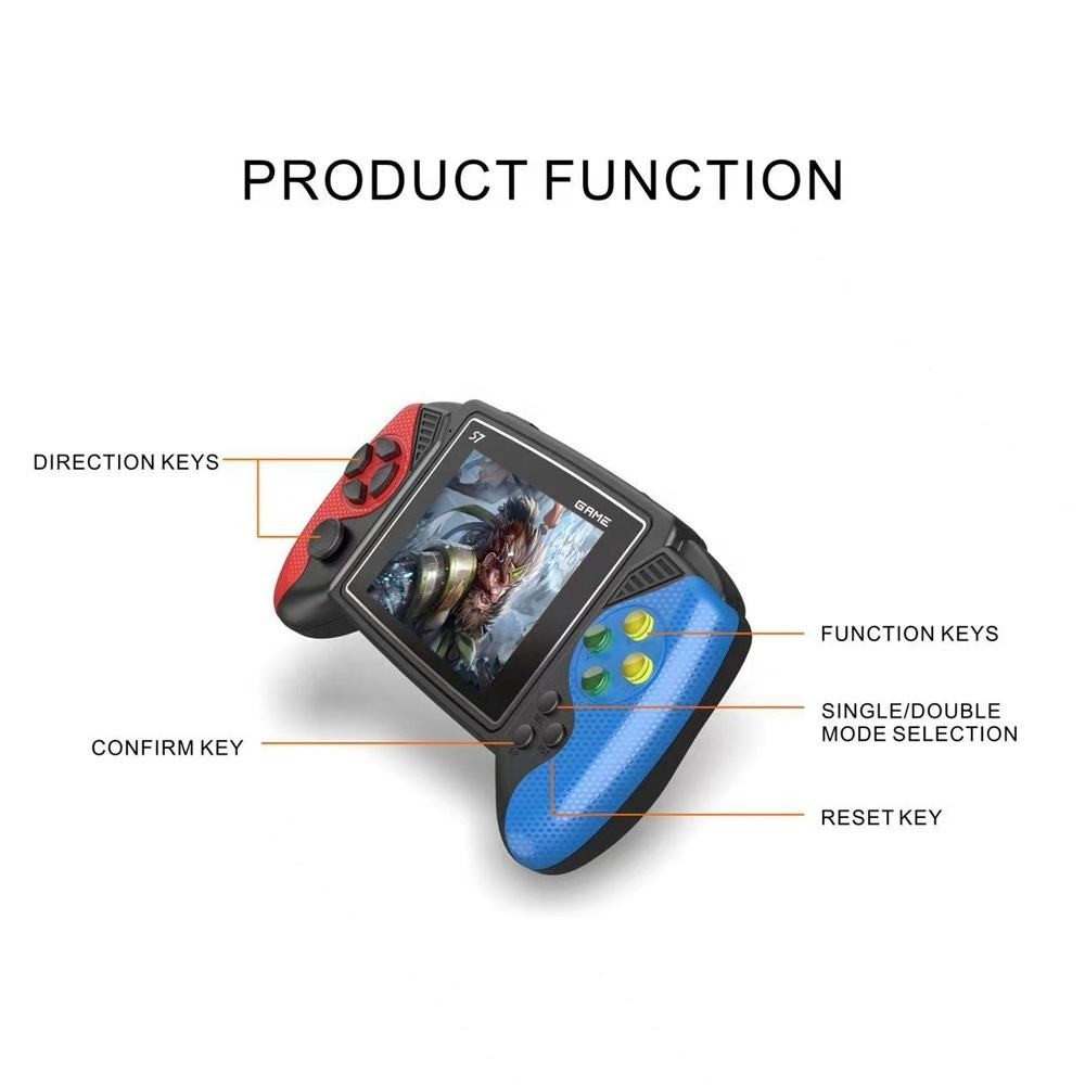 S7 Handheld Game Console 620 Built-in Games 2 Player AV Out Rechargeable Retro