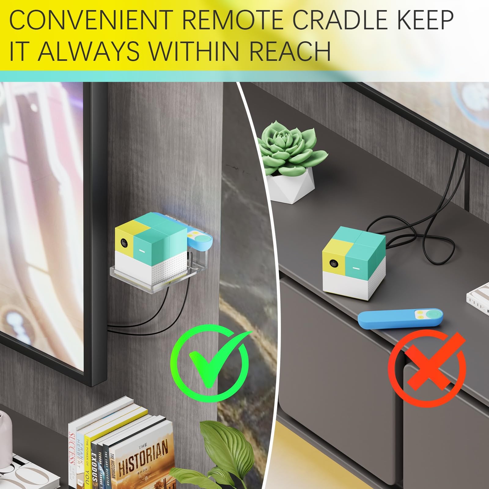 Wall-Mounted Holder for Nex Playground Console and Remote, Durable Acrylic Sh…