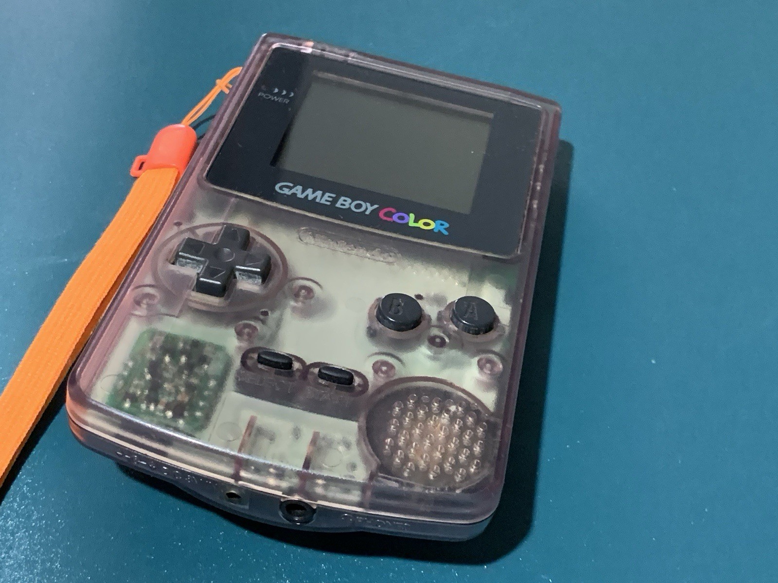 Game Boy Color Atomic Purple Nintendo Backcover Missing Skeleton CGB-S-SA Repair