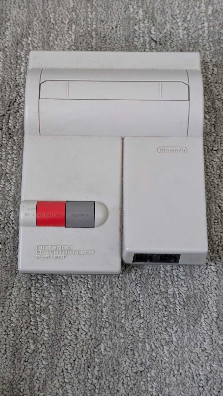 Nintendo NES Top Loader Console System Tested Working With Two Controllers