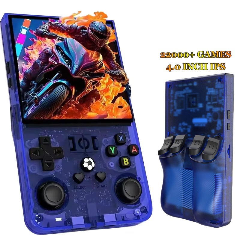 128GB,R36MAX Handheld Game Console 4.0 Inch IPS Screen,22000+ Games, Video Games
