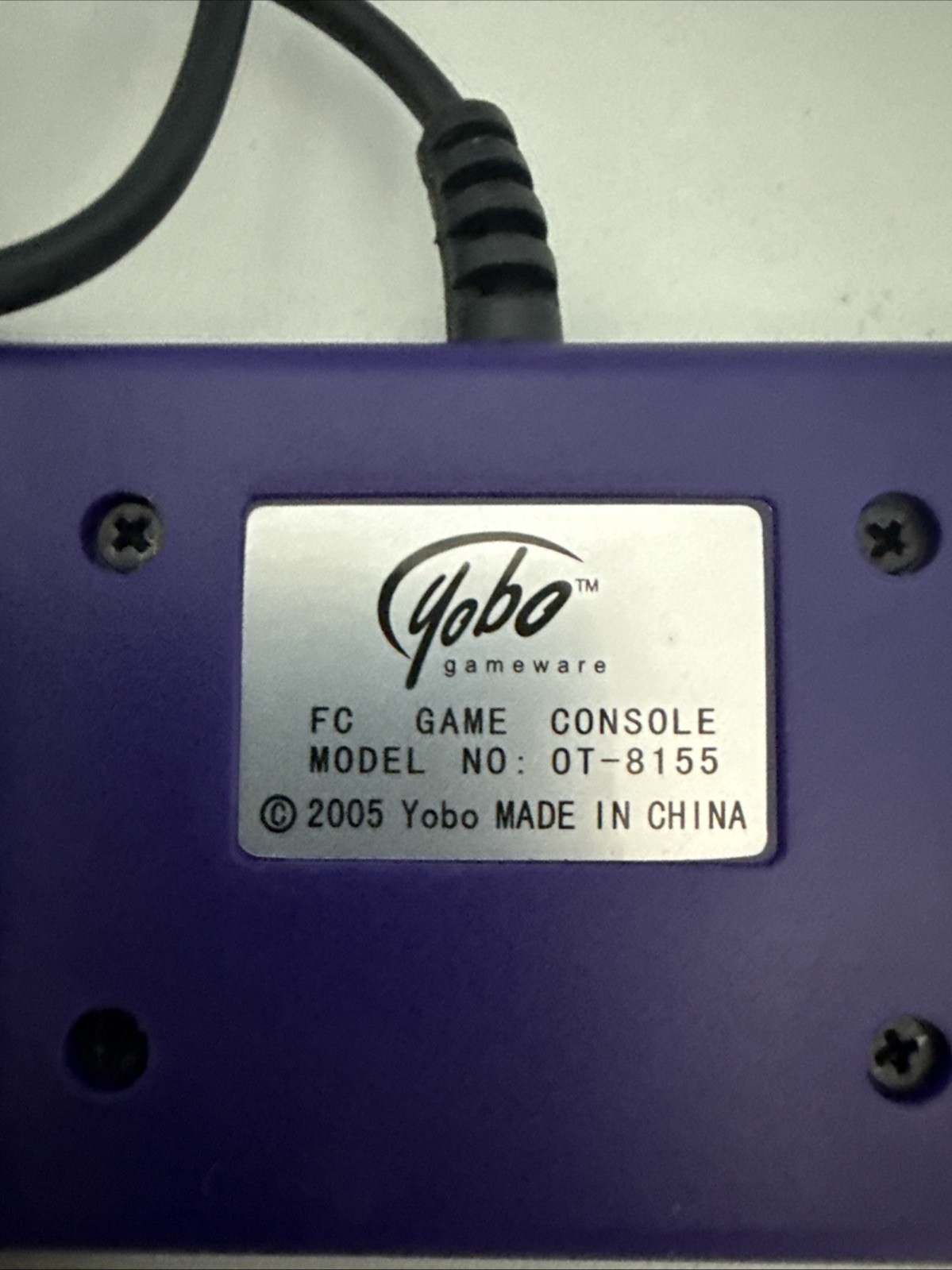 Yobo Fc Game Council Model Number Ot – 8155 2005 White Purple *Untested*