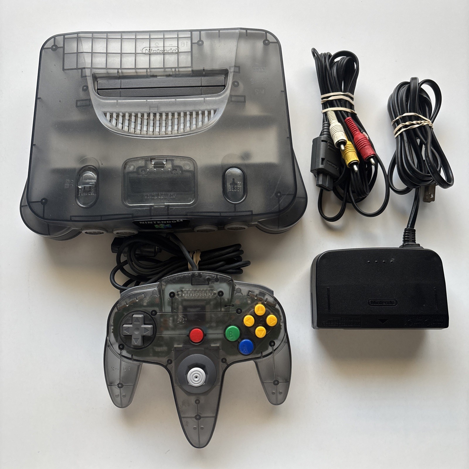 Nintendo 64 N64 Smoke Gray Black Funtastic Console Controller Authentic Original