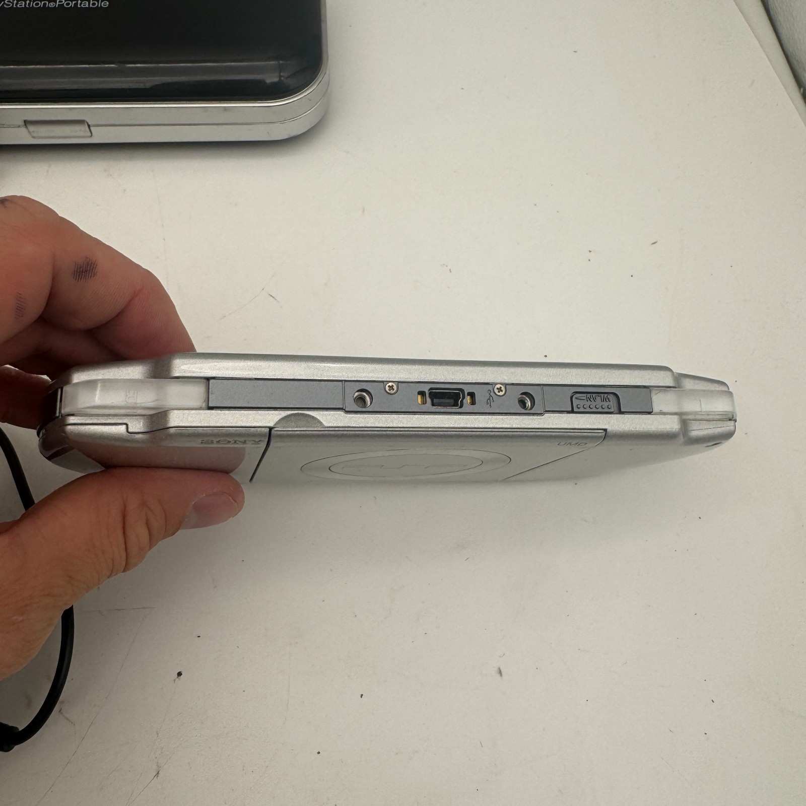 Silver PSP 2001 w/ Battery, Charger, Screen Protector (INCLUDES MEMORY STICK)