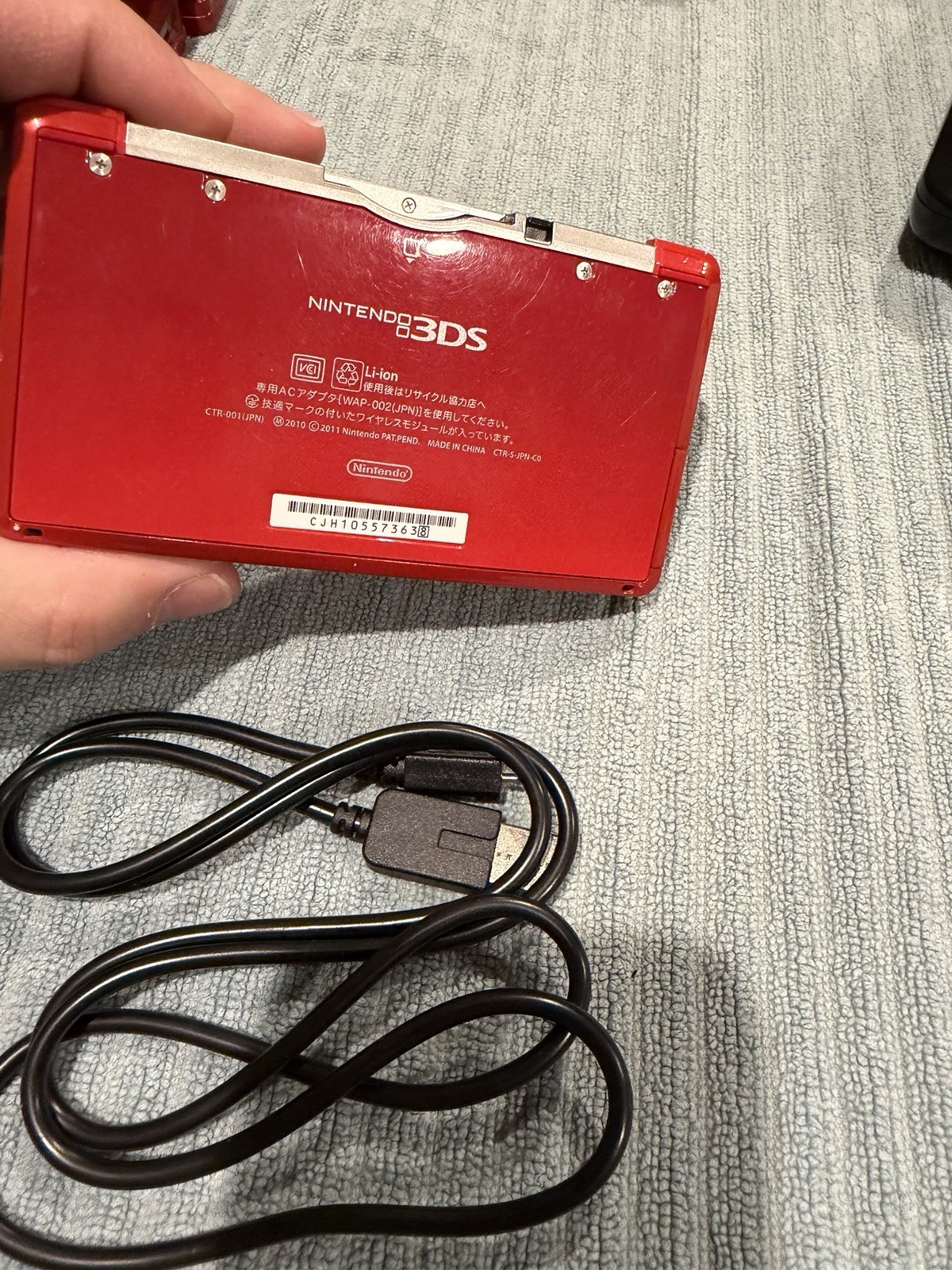 Japanese Nintendo 3DS System Red Working Us Seller With Charger Region Free G