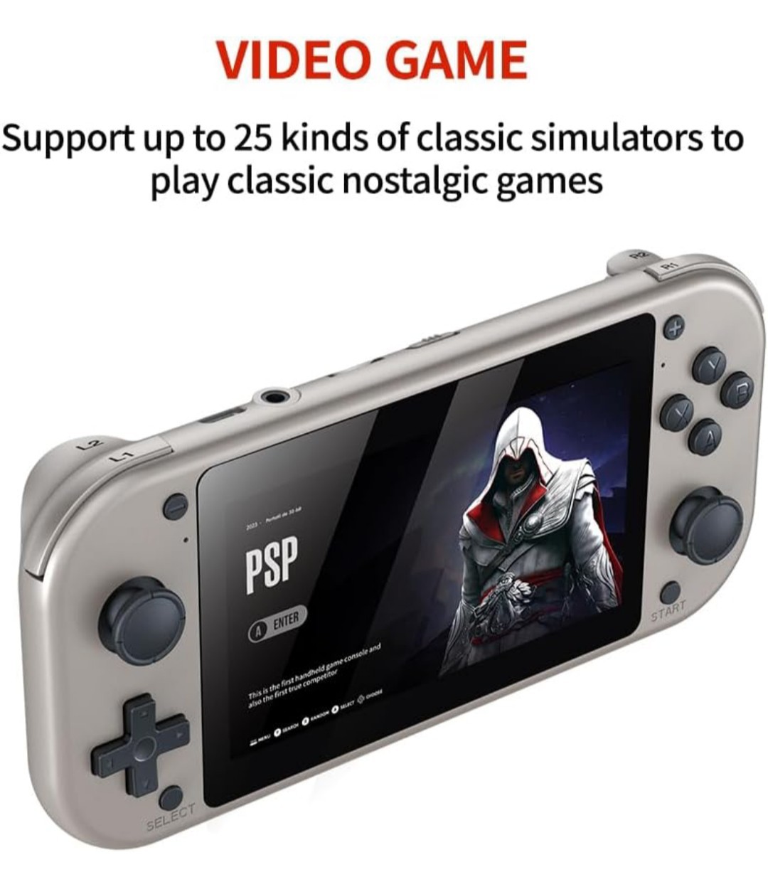 M17 Retro Handheld Game Console 4.3 Inch LCD Screen Built-in 64GB Card 20000+…