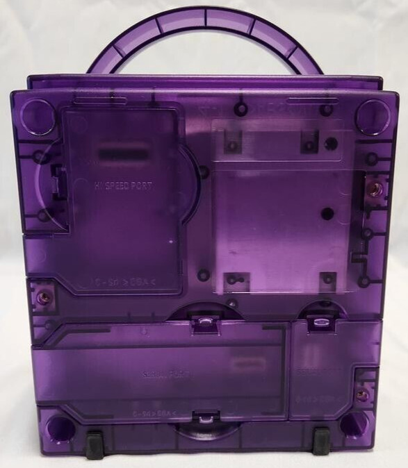 Nintendo GameCube Translucent PURPLE Gaming Console DOL-001 Controller Bundle