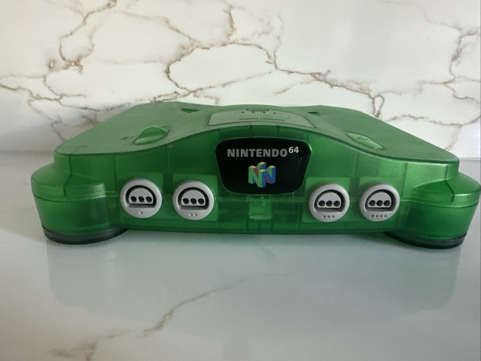 Vintage N64 Funtastic Jungle Translucent GREEN Nintendo-64 Gaming Console System
