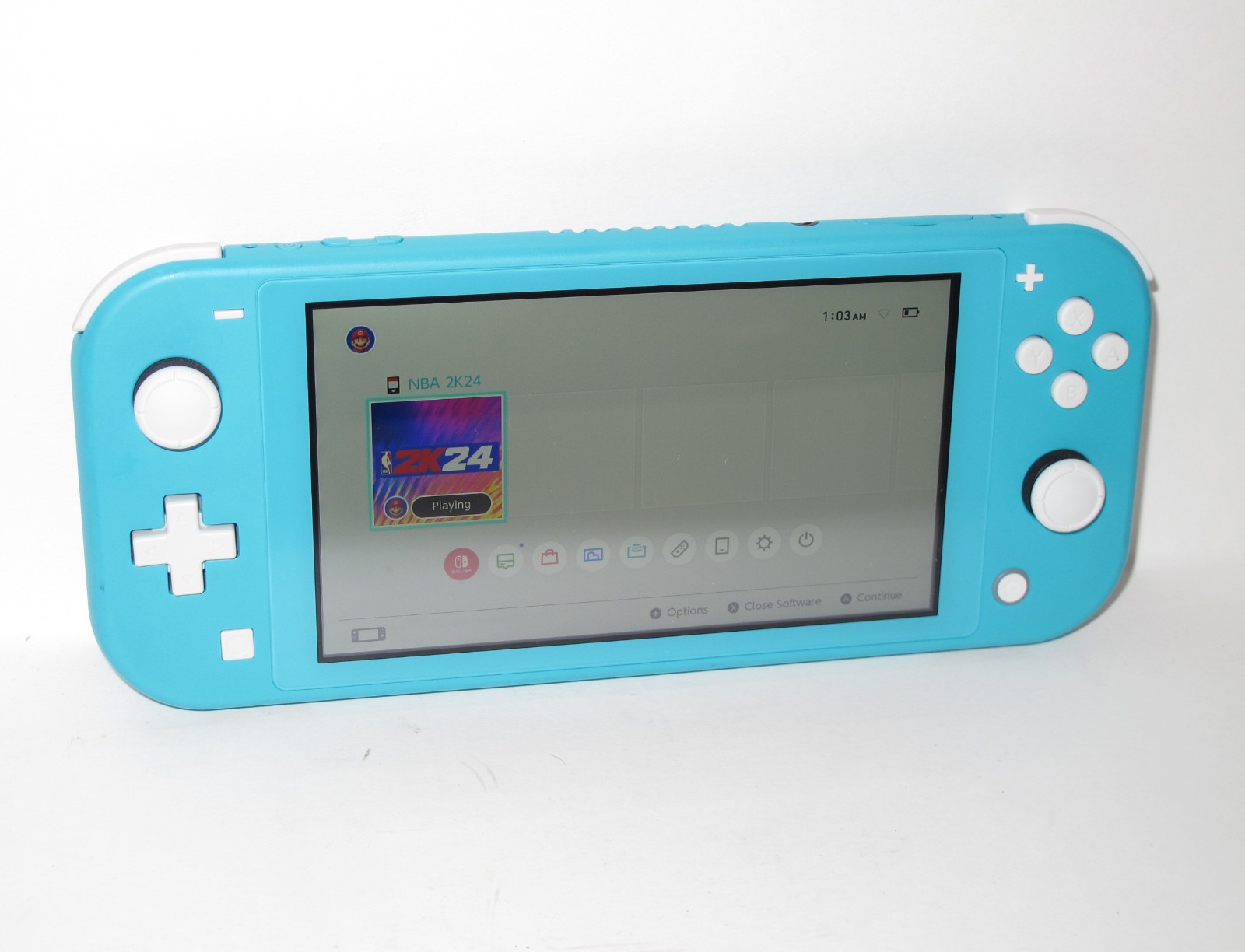 Nintendo Switch Lite Turquoise Handheld Console Bundle MINT w/ Game & Charger!