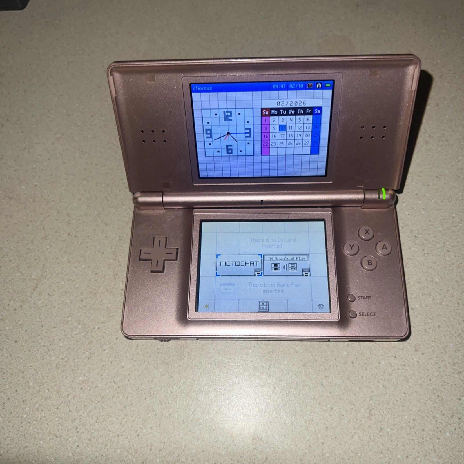 Nintendo DS Lite Handheld Game Console Pink, Stylus (Charger Not Included)