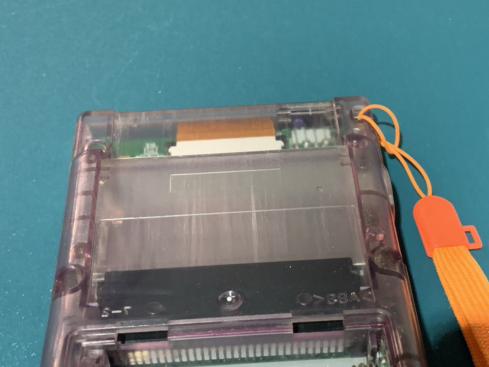 Game Boy Color Atomic Purple Nintendo Backcover Missing Skeleton CGB-S-SA Repair