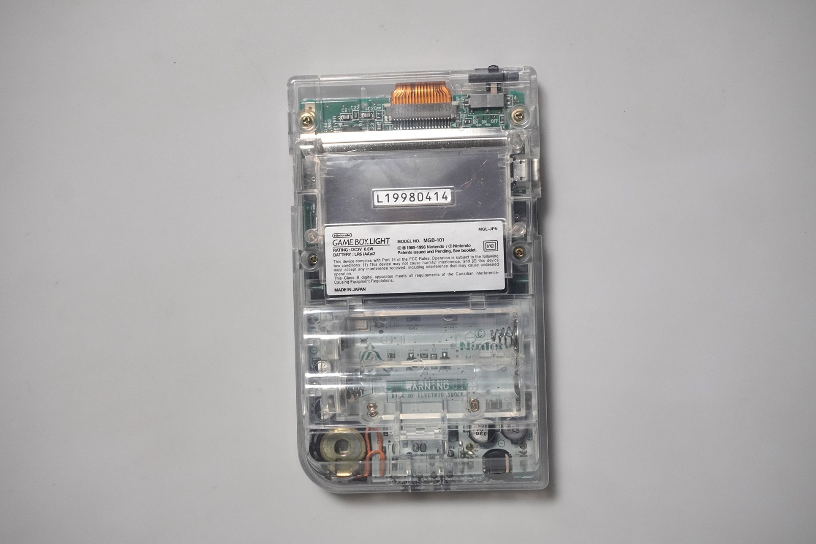 Game Boy Light Re-Shell Famitsu 500 clear console Japan GBL system US Seller