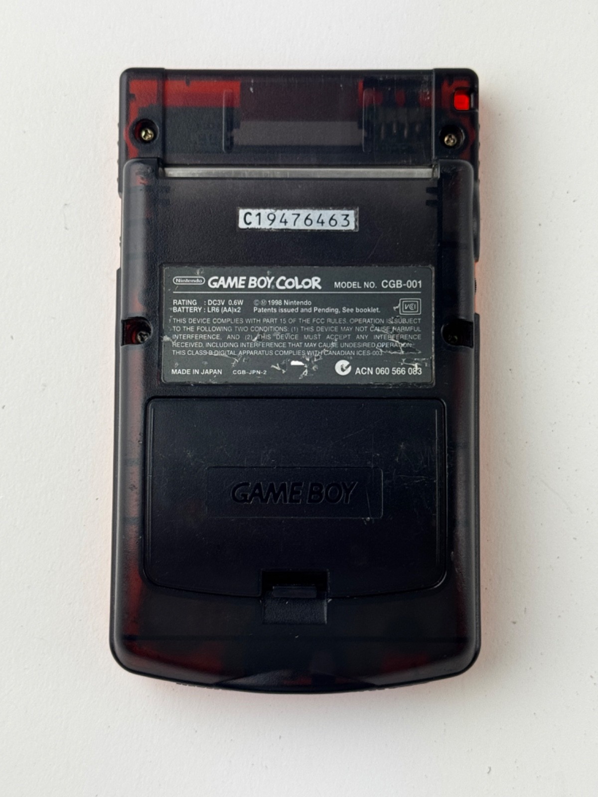 Nintendo Gameboy Color Daiei Hawks Limited Edition Orange & Black Console GBC